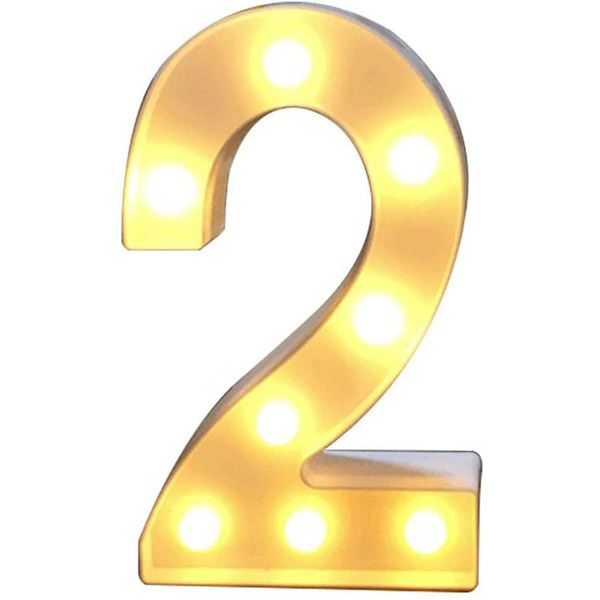XL cijfer 2 led light huren bij De Verhuurcentrale Zoetermeer