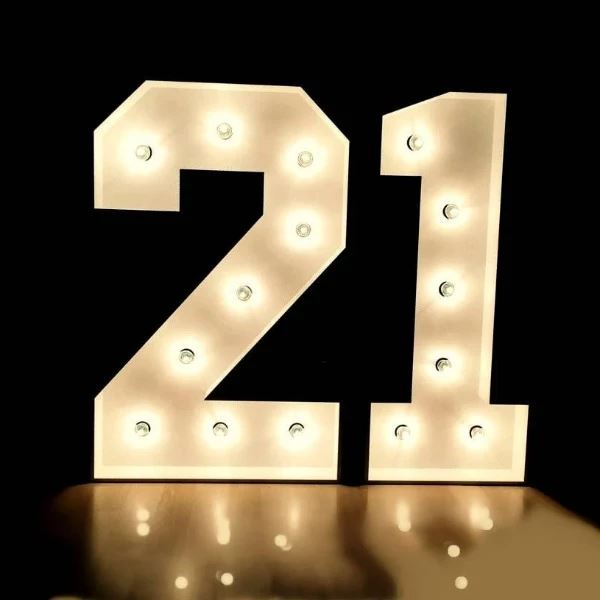 Lichtcijfers 21/ 21 dinner diner XL huren bij De Verhuurcentrale Lichtcijfers 21 diner/ 21 dinner XL huren bij De Verhuurcentrale